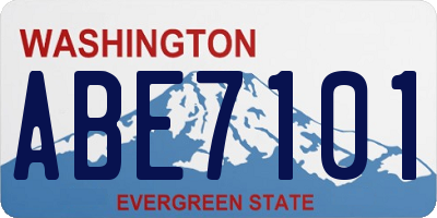 WA license plate ABE7101