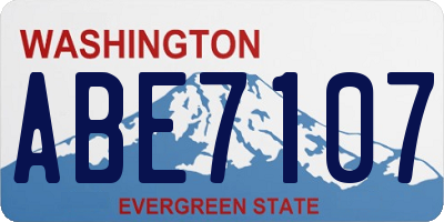 WA license plate ABE7107