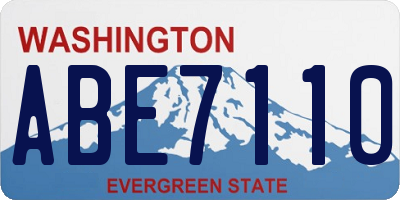 WA license plate ABE7110