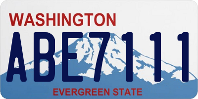 WA license plate ABE7111