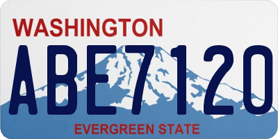 WA license plate ABE7120