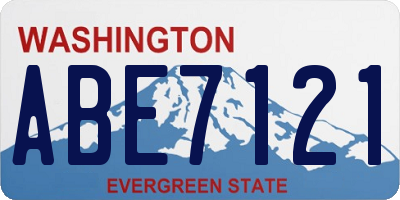 WA license plate ABE7121