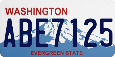 WA license plate ABE7125