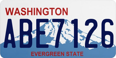 WA license plate ABE7126