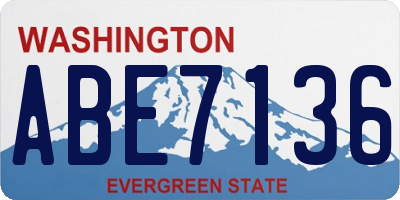 WA license plate ABE7136