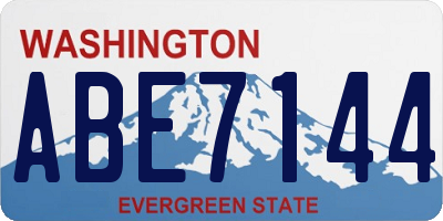 WA license plate ABE7144