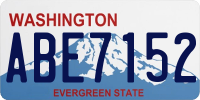 WA license plate ABE7152