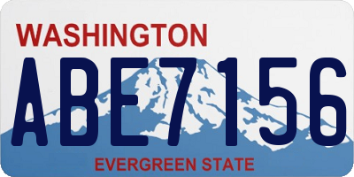 WA license plate ABE7156