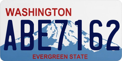 WA license plate ABE7162