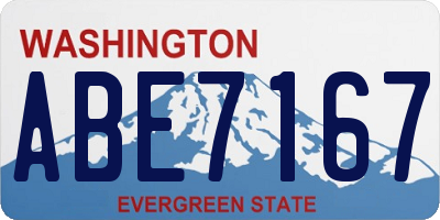WA license plate ABE7167