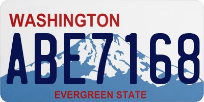 WA license plate ABE7168