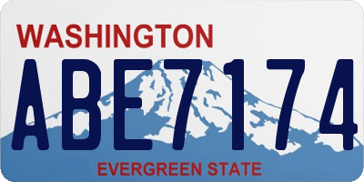 WA license plate ABE7174