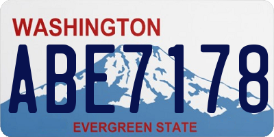 WA license plate ABE7178