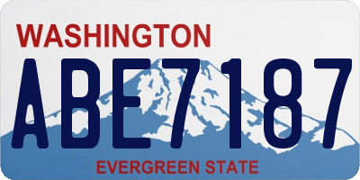 WA license plate ABE7187