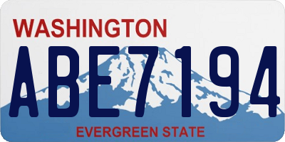 WA license plate ABE7194