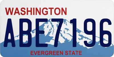 WA license plate ABE7196