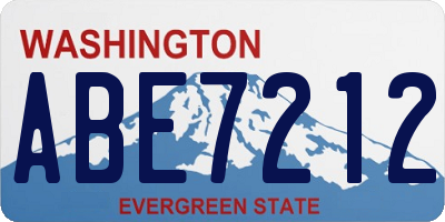 WA license plate ABE7212