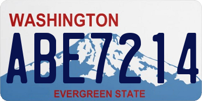 WA license plate ABE7214