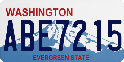 WA license plate ABE7215