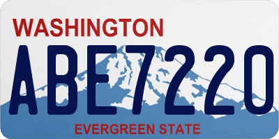 WA license plate ABE7220