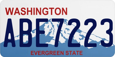 WA license plate ABE7223