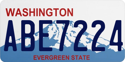 WA license plate ABE7224