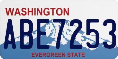 WA license plate ABE7253