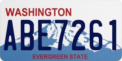 WA license plate ABE7261