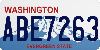 WA license plate ABE7263