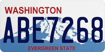 WA license plate ABE7268