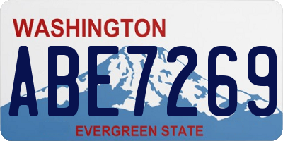 WA license plate ABE7269