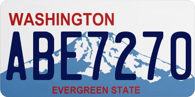 WA license plate ABE7270