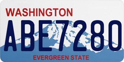 WA license plate ABE7280
