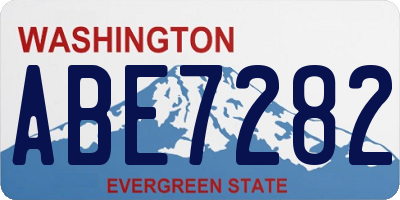 WA license plate ABE7282