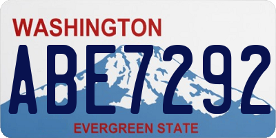 WA license plate ABE7292