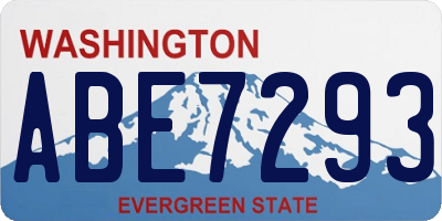 WA license plate ABE7293