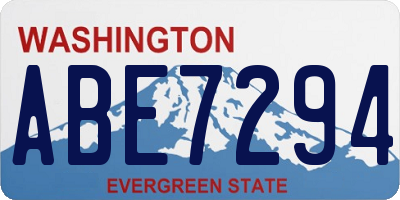WA license plate ABE7294