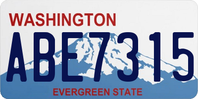 WA license plate ABE7315