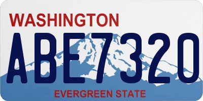 WA license plate ABE7320