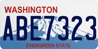 WA license plate ABE7323