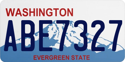 WA license plate ABE7327