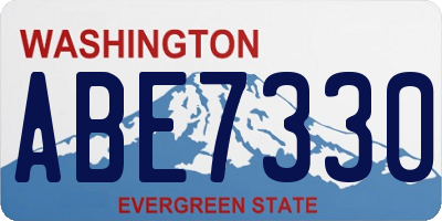 WA license plate ABE7330