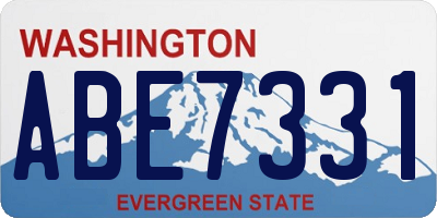WA license plate ABE7331