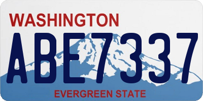 WA license plate ABE7337