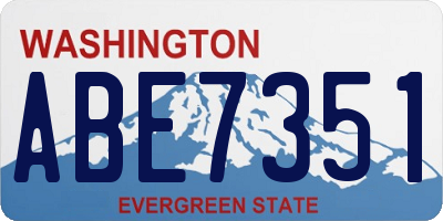 WA license plate ABE7351
