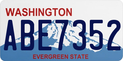 WA license plate ABE7352