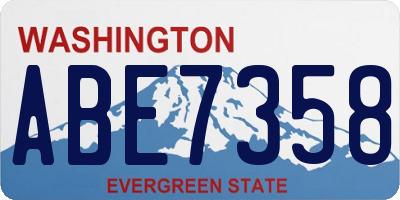 WA license plate ABE7358