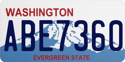 WA license plate ABE7360