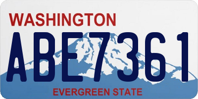 WA license plate ABE7361