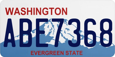 WA license plate ABE7368